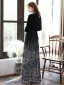 Chic / Beautiful Black Velour Winter Evening Dresses  2020 A-Line / Princess V-Neck 3/4 Sleeve Sash Sequins Floor-Length / Long Formal Dresses