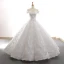 High-end White Dancing Prom Dresses 2023 Ball Gown Off-The-Shoulder Short Sleeve Best Appliques Lace Floor-Length / Long Ruffle Backless Formal Dresses