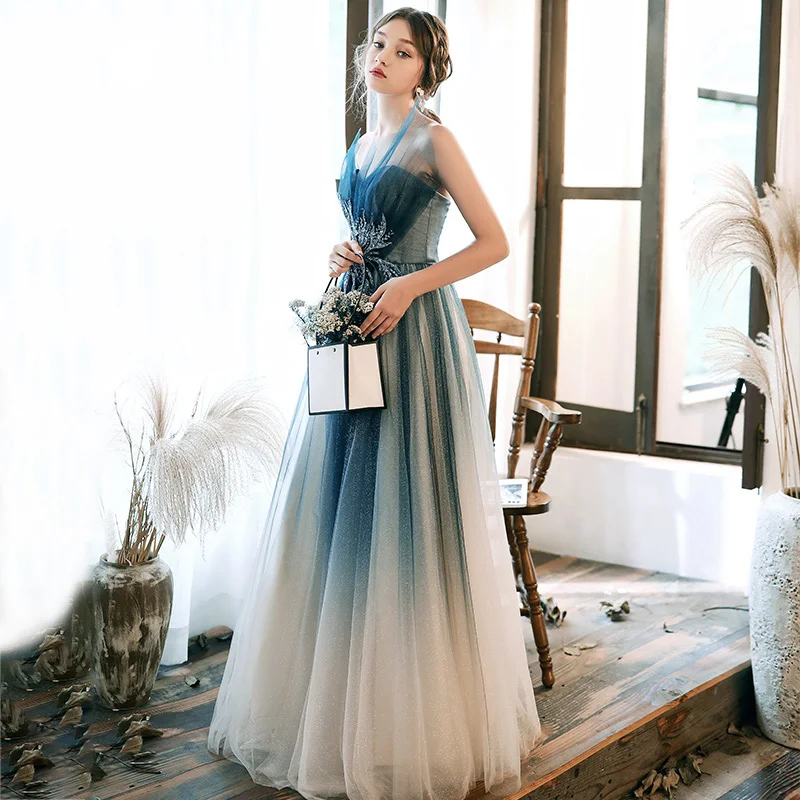ink blue dress color Ink Blue Strapless Sparkle Stretch Satin Gown With Lace-Up Back