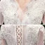 Modeste Ivoire La Mariée Robe De Mariée 2020 Robe Boule V-Cou 3/4 Manches Appliques En Dentelle Perlage Perle Cathedral Train Volants