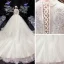 Modeste Ivoire La Mariée Robe De Mariée 2020 Robe Boule V-Cou 3/4 Manches Appliques En Dentelle Perlage Perle Cathedral Train Volants