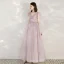 Elegante Pink Abendkleider 2020 A Linie V-Ausschnitt Ärmellos Applikationen Pailletten Glanz Tülle Lange Rüschen Rückenfreies Festliche Kleider