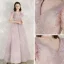 Elegante Pink Abendkleider 2020 A Linie V-Ausschnitt Ärmellos Applikationen Pailletten Glanz Tülle Lange Rüschen Rückenfreies Festliche Kleider