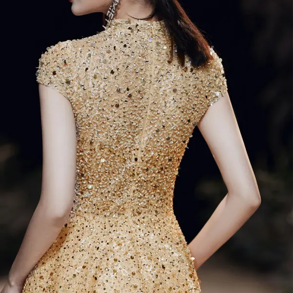 vintage gold cocktail dress Vintage 1960s Gold Brocade Polka Dot Cocktail Dress main image 1