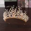 Snygga / Fina Guld Brud Huvudbonad 2020 Metall Beading Tiara Örhängen Bröllop Tillbehör