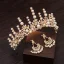 Classic Gold Bridal Jewelry 2020 Metal Pearl Rhinestone Earrings Tiara Bridal Accessories