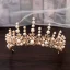 Classic Gold Bridal Jewelry 2020 Metal Pearl Rhinestone Earrings Tiara Bridal Accessories