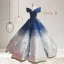 Sparkly Black Red Sequins Prom Dresses 2023 Ball Gown Off-The-Shoulder Short Sleeve Floor-Length / Long Ruffle Backless Formal Dresses