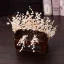 Charming Gold Bridal Jewelry 2020 Metal Beading Pearl Flower Earrings Tiara Bridal Accessories