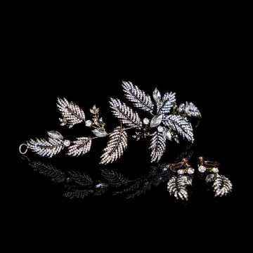 Élégant Bronze Accessoire Cheveux Mariage 2020 Métal Faux Diamant Accessoire Cheveux La Mariée Accessorize