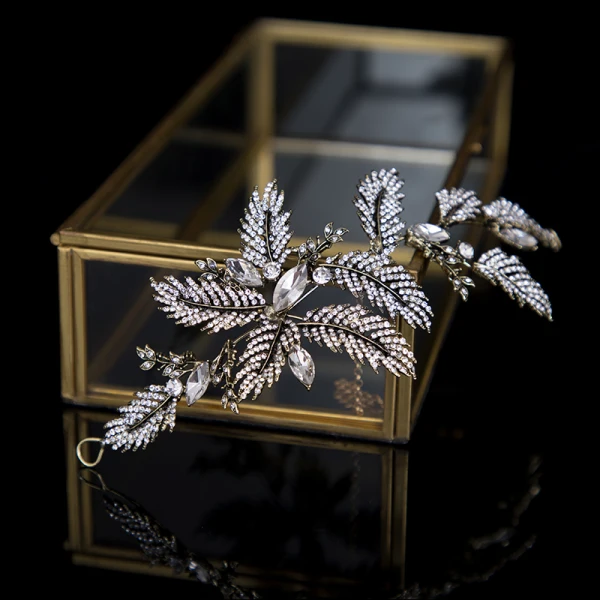 Élégant Bronze Accessoire Cheveux Mariage 2020 Métal Faux Diamant Accessoire Cheveux La Mariée Accessorize