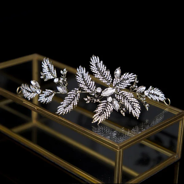 Élégant Bronze Accessoire Cheveux Mariage 2020 Métal Faux Diamant Accessoire Cheveux La Mariée Accessorize