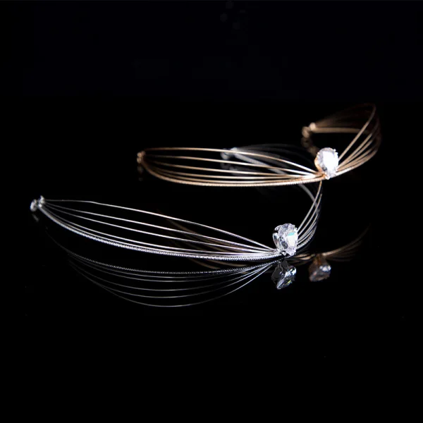 Audrey Hepburn Style Vintage / Retro Bridal Hair Accessories 2020 Alloy Rhinestone Tiara Bridal Accessories