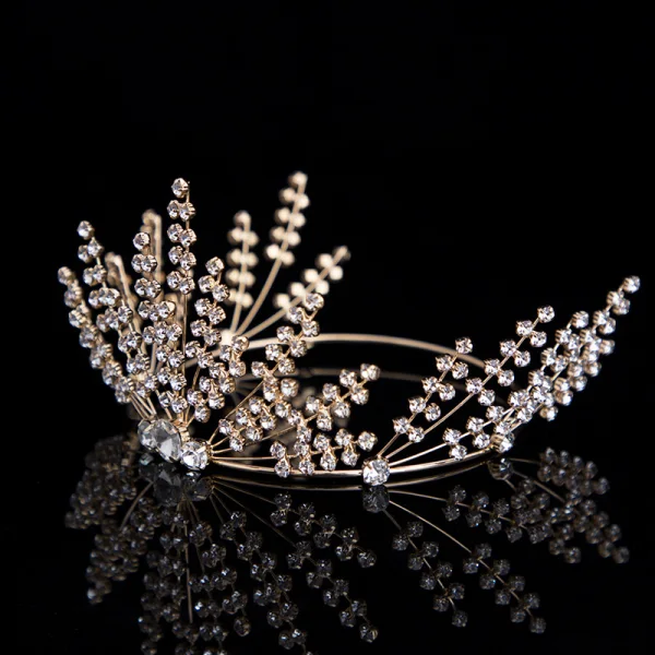 Piękne Rhinestone Tiara ślubna Akcesoria 2020 Metal Ozdoby Do Włosów Ślubne