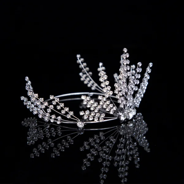 Piękne Rhinestone Tiara ślubna Akcesoria 2020 Metal Ozdoby Do Włosów Ślubne