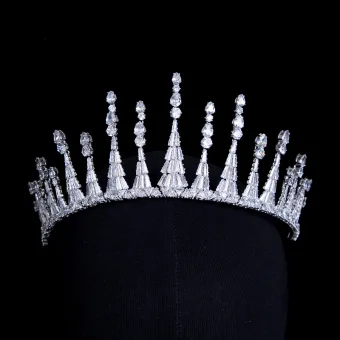Klassisk Sølv Zirkon Tiara Har Tilbehor 2020 Bryllups Tilbehør