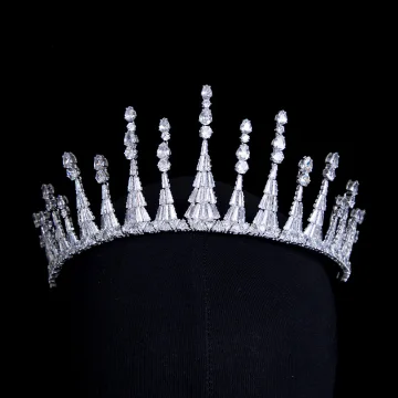 Klassisk Sølv Zirkon Tiara Har Tilbehor 2020 Bryllups Tilbehør