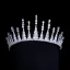 Klassisk Silver Zirkon Tiara Brud Huvudbonad 2020 Brud Tillbehör