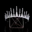 Klassisk Silver Zirkon Tiara Brud Huvudbonad 2020 Brud Tillbehör