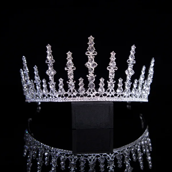 Klasyczna Złote Ozdoby Do Włosów Ślubne 2020 Stop Tiara Rhinestone ślubna Akcesoria
