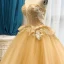 High-end Champagne Dancing Ballkjoler 2023 Ballkjole Kjæreste Uten Ermer Appliques Blonder Beading Lange Buste Ryggløse Formelle Kjoler