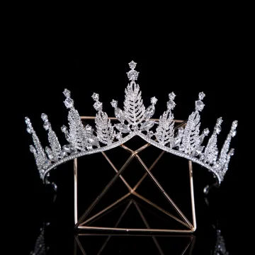 Snygga Fina Silver Brud Huvudbonad 2020 Legering Rhinestone Tiara Brud Tillbehör