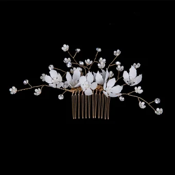 Flower Fairy Gold Headpieces Bridal Hair Accessories 2020 Metal Flower Rhinestone Bridal Accessories