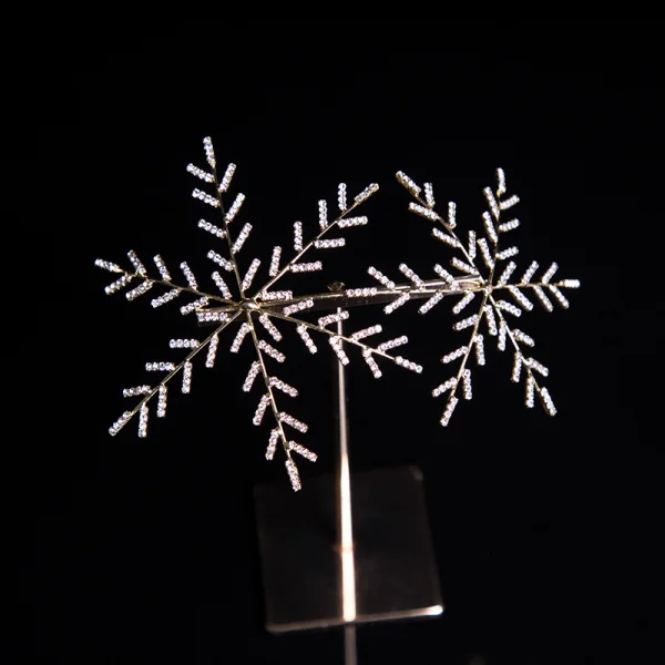 Proste / Simple Złote Ozdoby Do Włosów Ślubne 2020 Metal Rhinestone Ozdoby Do Włosów ślubna Akcesoria