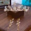 Eleganta Guld Brudsmycken 2020 Legering Zirkon Pärla Rhinestone Tiara Tassel Örhängen Brud Tillbehör