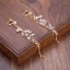 Eleganta Guld Brudsmycken 2020 Legering Zirkon Pärla Rhinestone Tiara Tassel Örhängen Brud Tillbehör