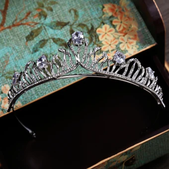 Classic Silver Bridal Hair Accessories 2020 Metal Rhinestone Tiara Bridal Accessories