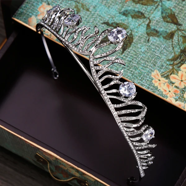 Classique Argenté Accessoire Cheveux Mariage 2020 Métal Faux Diamant Tiare La Mariée Accessorize
