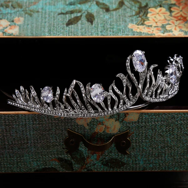 Classique Argenté Accessoire Cheveux Mariage 2020 Métal Faux Diamant Tiare La Mariée Accessorize