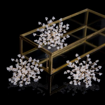 Chic Beautiful Gold Bridal Hair Accessories 2020 Alloy Crystal Headpieces Bridal Accessories