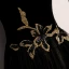 Elegant Black Suede Evening Dresses  2020 A-Line / Princess Off-The-Shoulder Short Sleeve Glitter Tulle Floor-Length / Long Ruffle Backless Formal Dresses