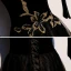 Elegant Black Suede Evening Dresses  2020 A-Line / Princess Off-The-Shoulder Short Sleeve Glitter Tulle Floor-Length / Long Ruffle Backless Formal Dresses