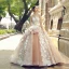 High End Weiß Brautkleider / Hochzeitskleider 2023 Ballkleid Off Shoulder Kurze Ärmel Rückenfreies Applikationen Spitze Sweep / Pinsel Zug Rüschen