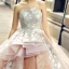 High End Weiß Brautkleider / Hochzeitskleider 2023 Ballkleid Off Shoulder Kurze Ärmel Rückenfreies Applikationen Spitze Sweep / Pinsel Zug Rüschen