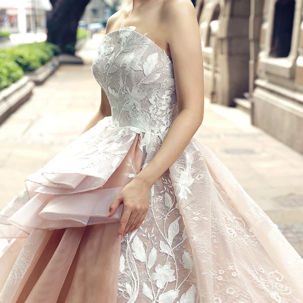 High End Weiß Brautkleider / Hochzeitskleider 2023 Ballkleid Off Shoulder Kurze Ärmel Rückenfreies Applikationen Spitze Sweep / Pinsel Zug Rüschen
