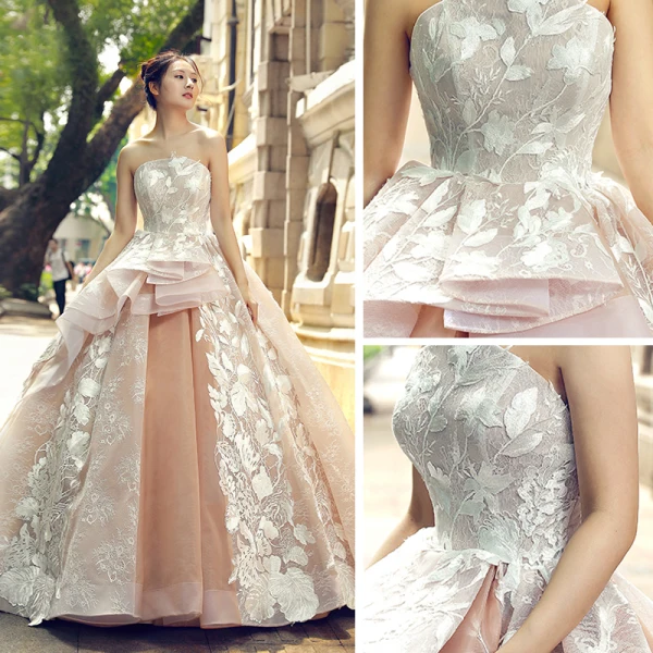 High End Weiß Brautkleider / Hochzeitskleider 2023 Ballkleid Off Shoulder Kurze Ärmel Rückenfreies Applikationen Spitze Sweep / Pinsel Zug Rüschen