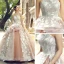High End Weiß Brautkleider / Hochzeitskleider 2023 Ballkleid Off Shoulder Kurze Ärmel Rückenfreies Applikationen Spitze Sweep / Pinsel Zug Rüschen