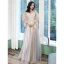 Romantique Champagne Robe De Soirée 2020 Princesse De l'épaule Gonflée Manches Longues Appliques En Dentelle Longue Volants Dos Nu Robe De Ceremonie
