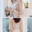 Romantique Champagne Robe De Soirée 2020 Princesse De l'épaule Gonflée Manches Longues Appliques En Dentelle Longue Volants Dos Nu Robe De Ceremonie