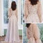 Romantique Champagne Robe De Soirée 2020 Princesse De l'épaule Gonflée Manches Longues Appliques En Dentelle Longue Volants Dos Nu Robe De Ceremonie
