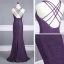Affordable Evening Dresses  2020 Trumpet / Mermaid Shoulders Sleeveless Glitter Polyester Floor-Length / Long Ruffle Backless Formal Dresses