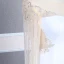 Haut de Gamme Blanche Transparentes Robe De Soirée 2020 Trompette / Sirène Encolure Dégagée Gonflée Manches Longues Perlage Train De Balayage Robe De Ceremonie