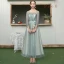 Affordable Sage Green Bridesmaid Dresses 2020 A-Line / Princess Sash Ankle Length Ruffle Backless Wedding Party Dresses