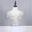 Haut de Gamme Argenté Transparentes Robe De Soirée 2020 Trompette / Sirène Encolure Dégagée Manches Courtes Perlage Train De Balayage Volants Robe De Ceremonie