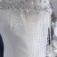 Haut de Gamme Blanche Robe De Soirée 2020 Trompette / Sirène Encolure Carrée Manches Longues Faux Diamant Perlage Gland Train De Balayage Robe De Ceremonie