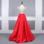 Sexy Rouge Satin Robe De Soirée 2020 Princesse Transparentes Col v profond Sans Manches Paillettes Perlage Longue Volants Dos Nu Robe De Ceremonie